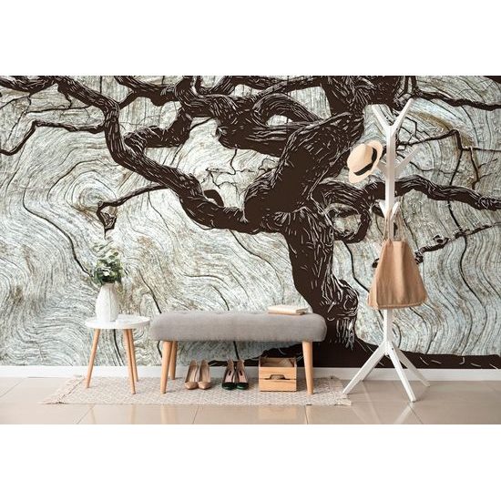 Samolepící tapeta abstraktní malovaný strom