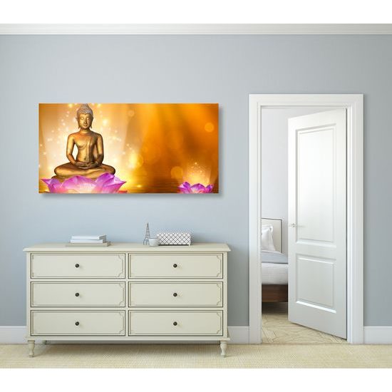 Obraz Buddha ve zlatém provedení