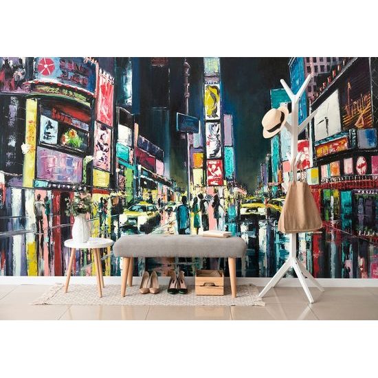 Zajímavá samolepící tapeta rušná ulice New Yorku
