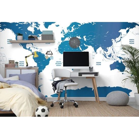 Tapeta podrobná mapa světa