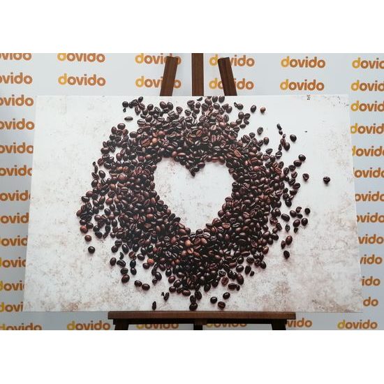 Obraz láska a kávová zrna