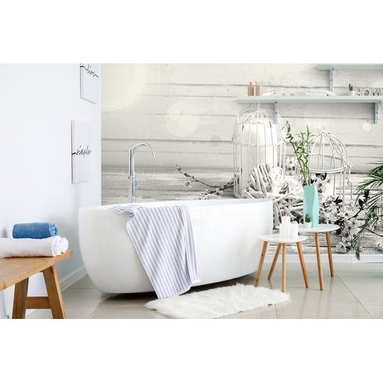 Jedinečná černobílá fototapeta vojtěšky se srdcem