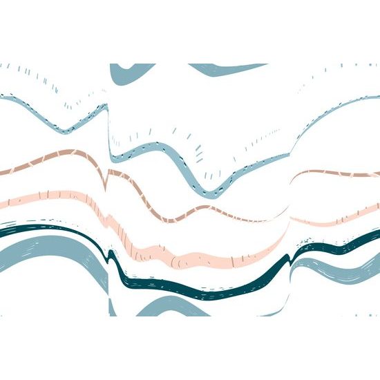 Samolepící tapeta barevné vlnky