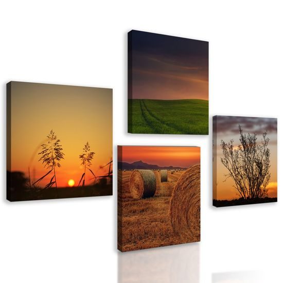 Set obrazů romantika pod širým nebem