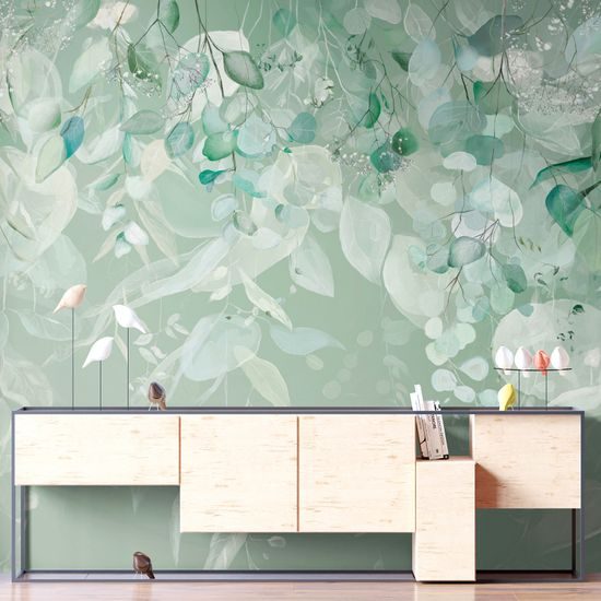 Samolepící tapeta krásné pastelové listy