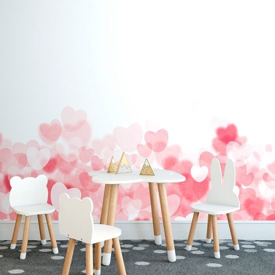 Krásná samolepící tapeta plná srdíček