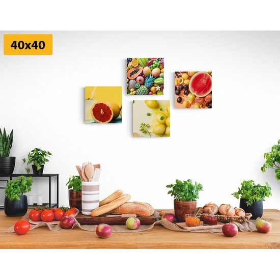 Set obrazů chutné ovoce