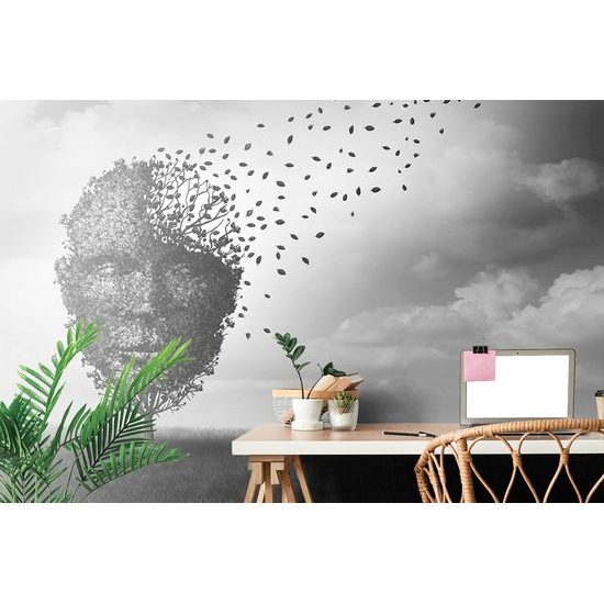 Samolepící tapeta strom v podobě tajemného obličeje