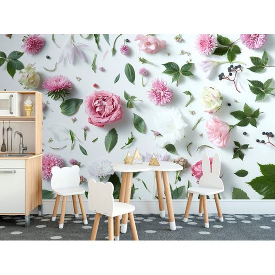 Originální tapeta souhra květin