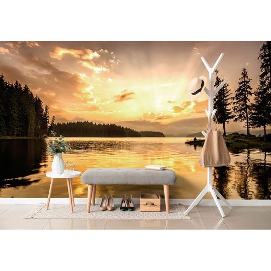 Originální fototapeta jezero v objetí hor