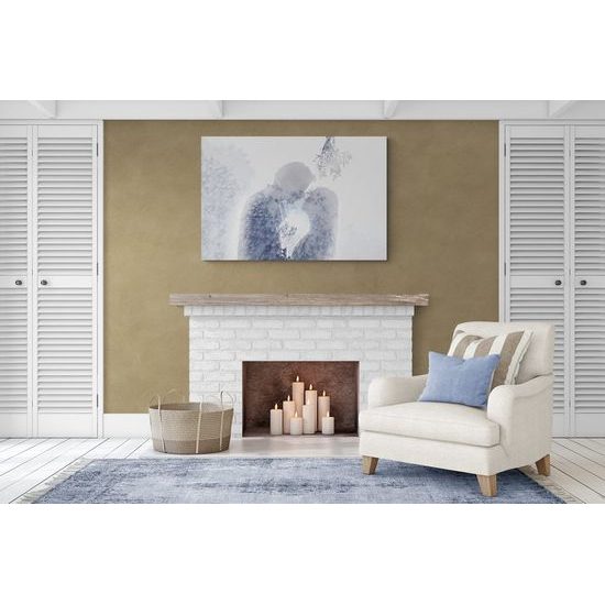 Obraz vzkvétající láska pod jmelím