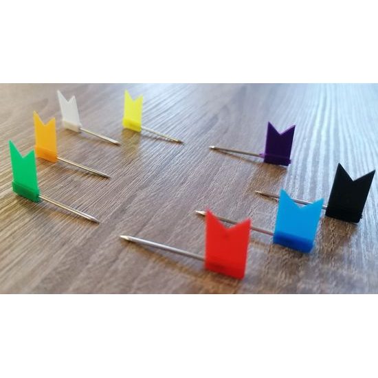 Připínáčky mix vlajek (10 ks)