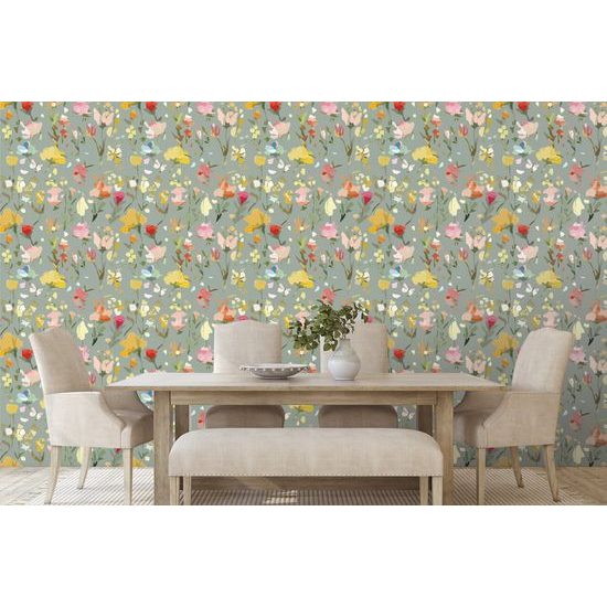 Samolepící tapeta abstraktní luční květiny