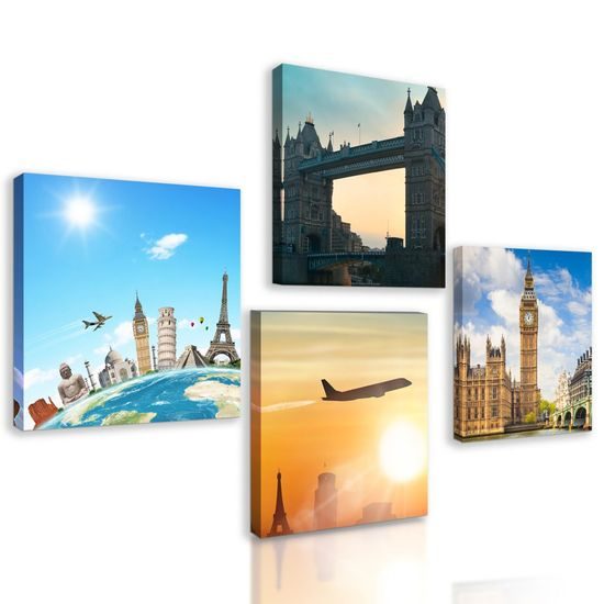 Set obrazů historický Londýn