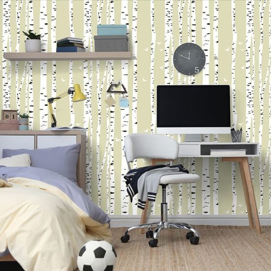 Samolepící tapeta hustý březový háj