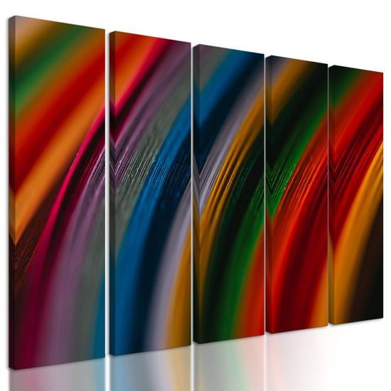 5-dílný obraz zajímavý barevný povrch