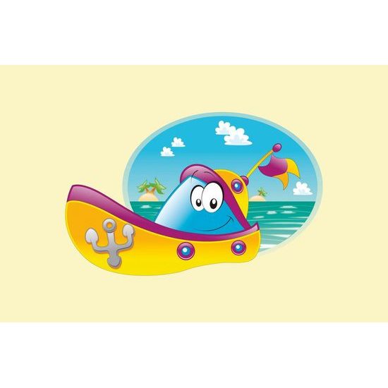 Tapeta loďka na pobřeží