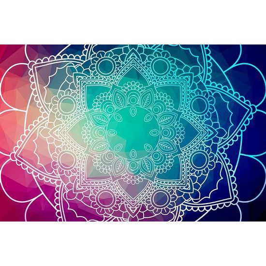 Tapeta Mandala na barevném pozadí