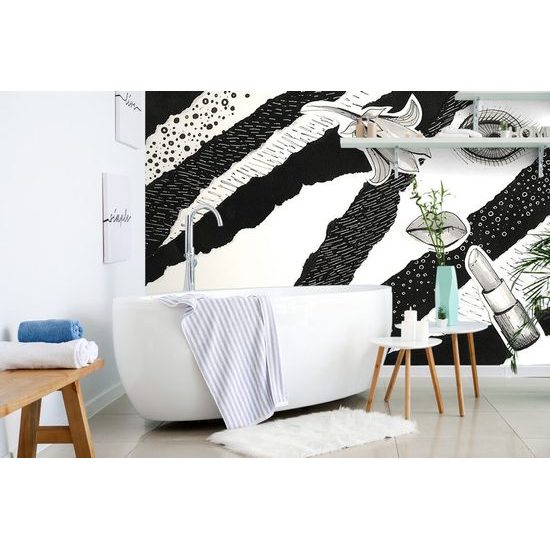 Tapeta černobílá elegance dámy