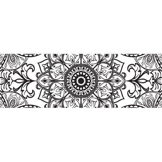 Obraz černobílá Mandala