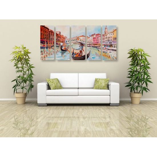 5-dílný obraz krása Benátek