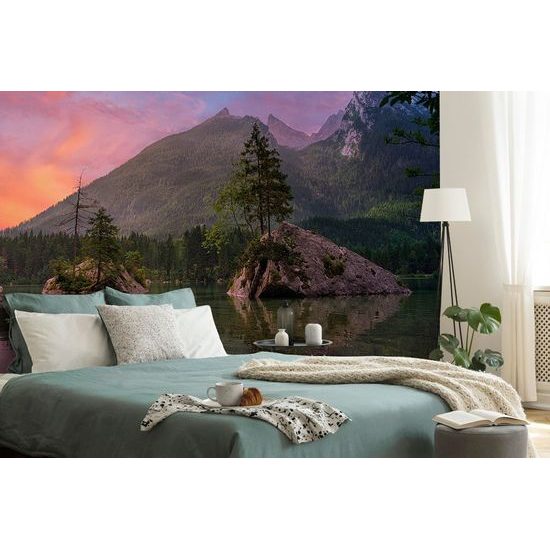 Fototapeta jezero pod horami