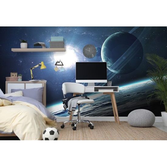 Samolepící tapeta planety v tajuplném vesmíru