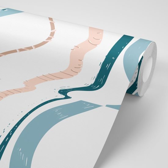 Samolepící tapeta barevné vlnky