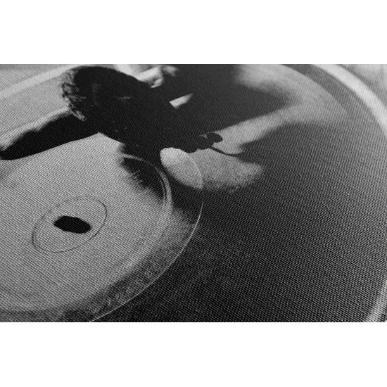 Obraz gramofon v černobílém provedení