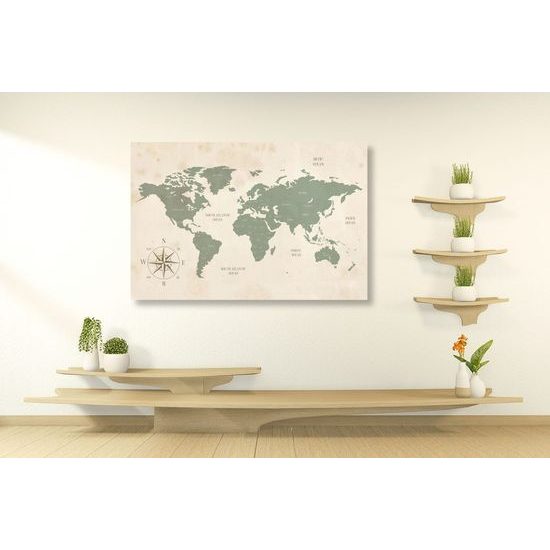Obraz jednoduchá mapa světa