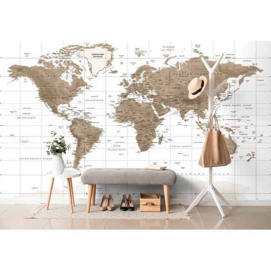 Samolepící tapeta stylová vintage mapa