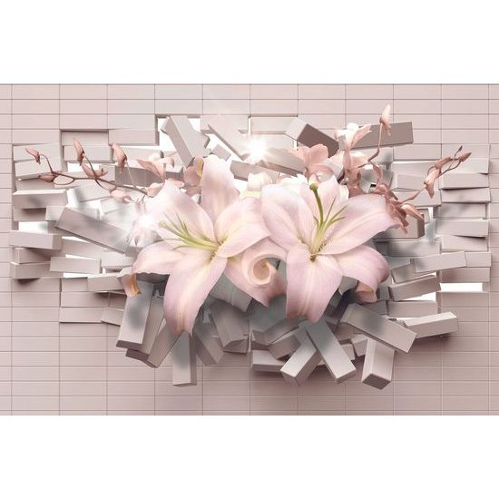 Samolepící tapeta lilie v abstraktním provedení