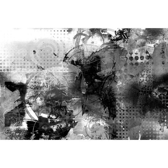 Samolepící tapeta stylová kombinace tvarů v černobílém provedení