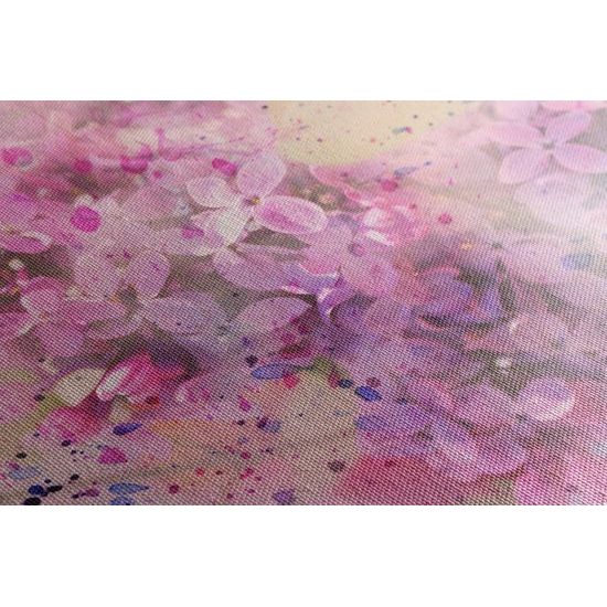 Obraz větvička plná růžových květin