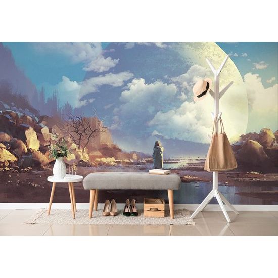 Samolepící tapeta žena v tajemném světě