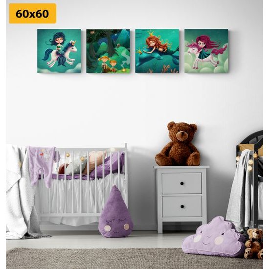 Set obrazů kouzelná krajina