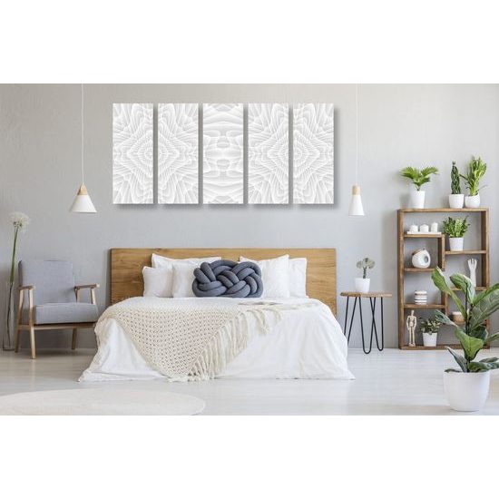 5-dílný obraz decentní abstrakce