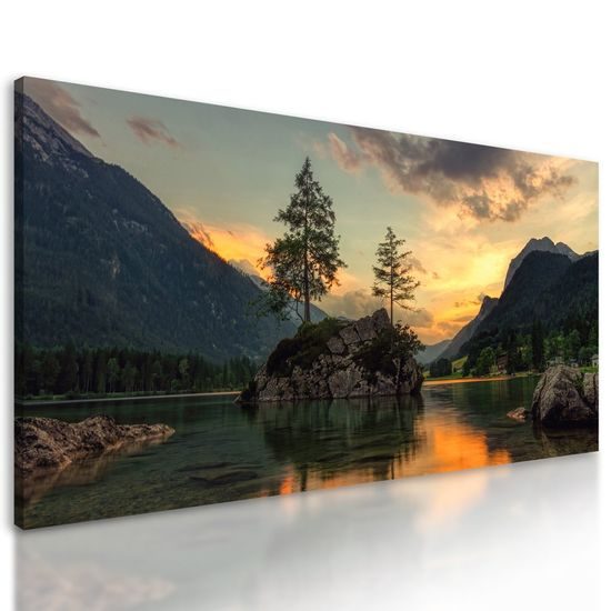 Obraz jezero obklopené horami