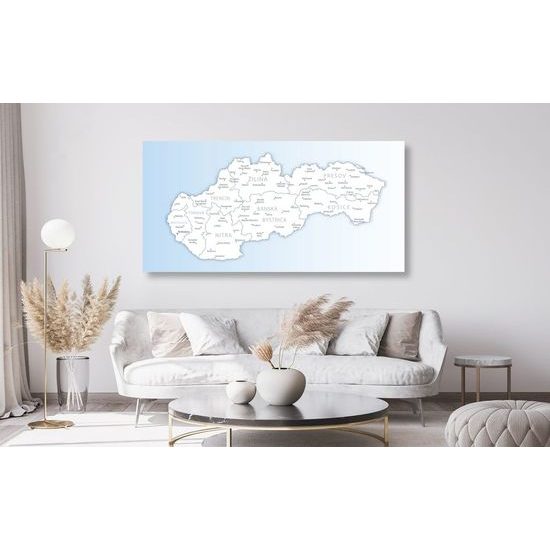 Obraz na korku podrobná mapa Slovenské republiky