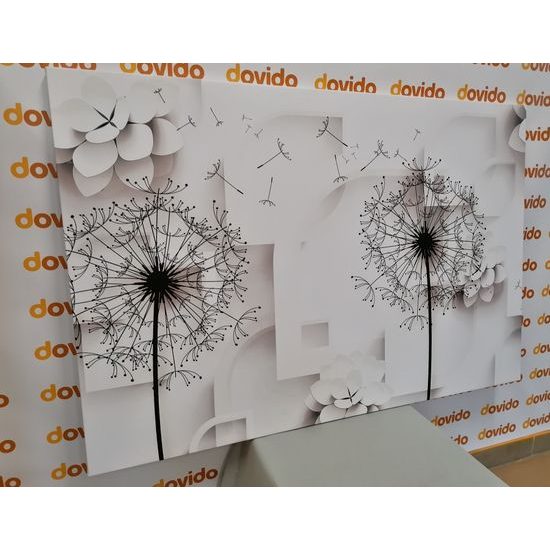 Obraz pampeliška na neobvyklém pozadí