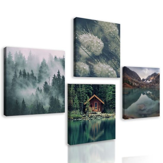 Set obrazů sychravé počasí