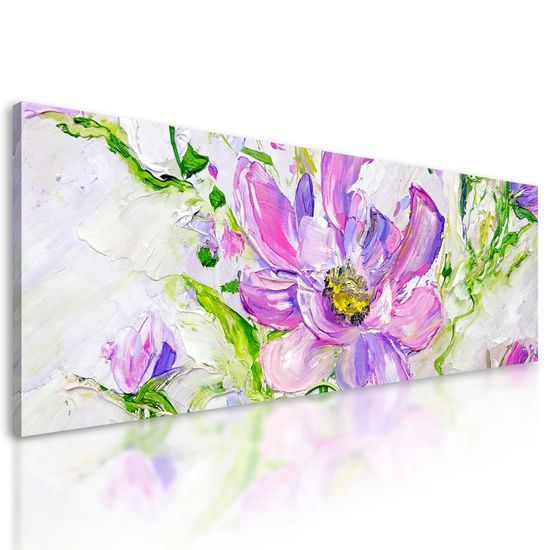 Obraz malovaná abstrakce květu