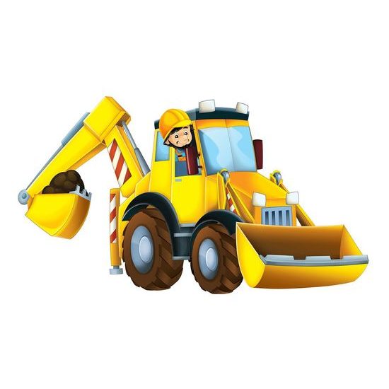 Tapeta kreslený bagr