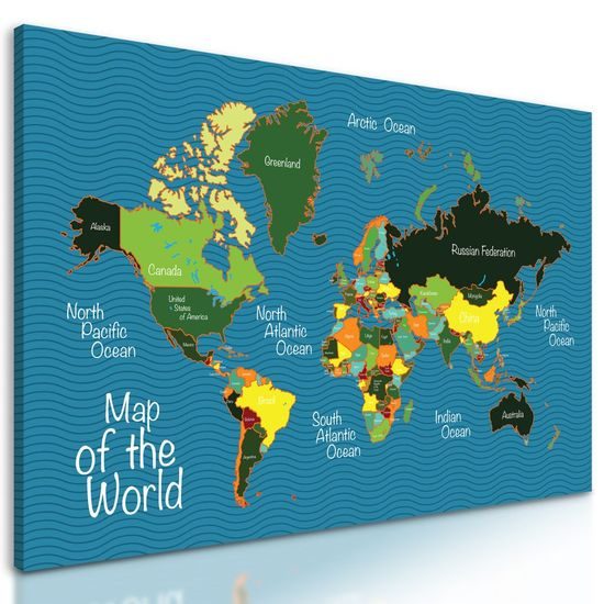 Obraz mapa v originálním provedení