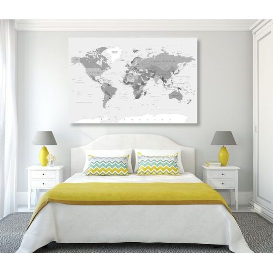 Obraz černobílá školní mapa