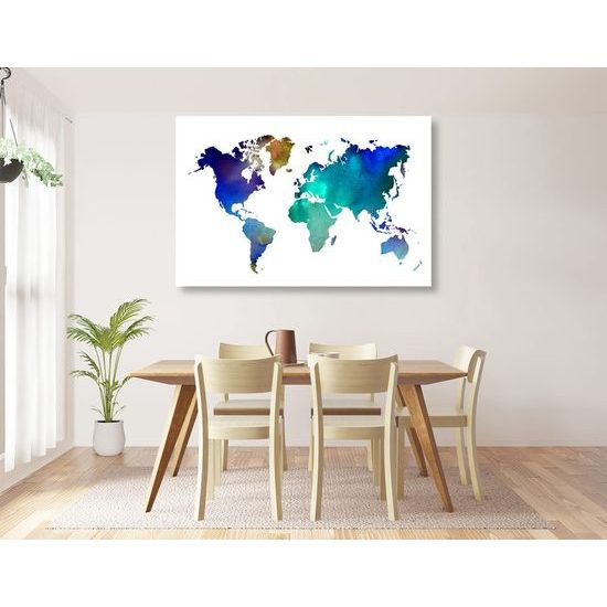 Obraz na korku akvarelová barevná mapa