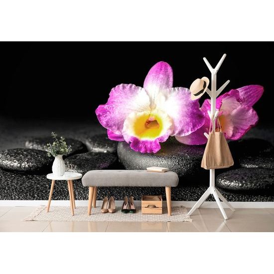 Samolepící tapeta relaxační zátiší s orchidejí
