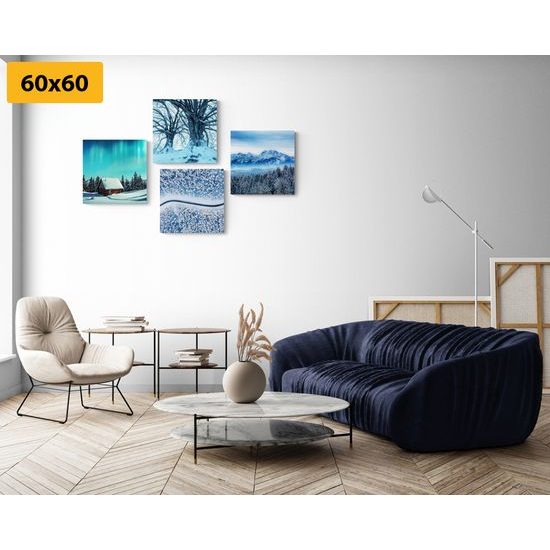 Set obrazů zimní období