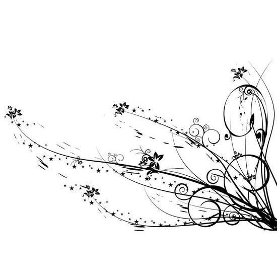 Tapeta minimalistický vzor s květinami