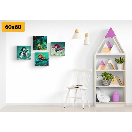 Set obrazů kouzelná krajina